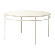 Table à manger ronde en acier blanc perlé 140cm T37 - Tolix