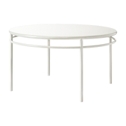 Table à manger ronde en acier blanc pur 140cm T37 - Tolix