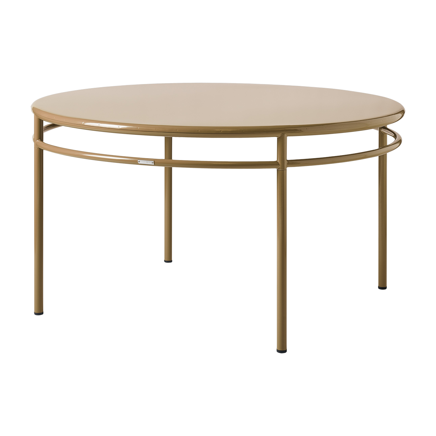 Table à manger ronde en acier brun vert 140cm T37 - Tolix