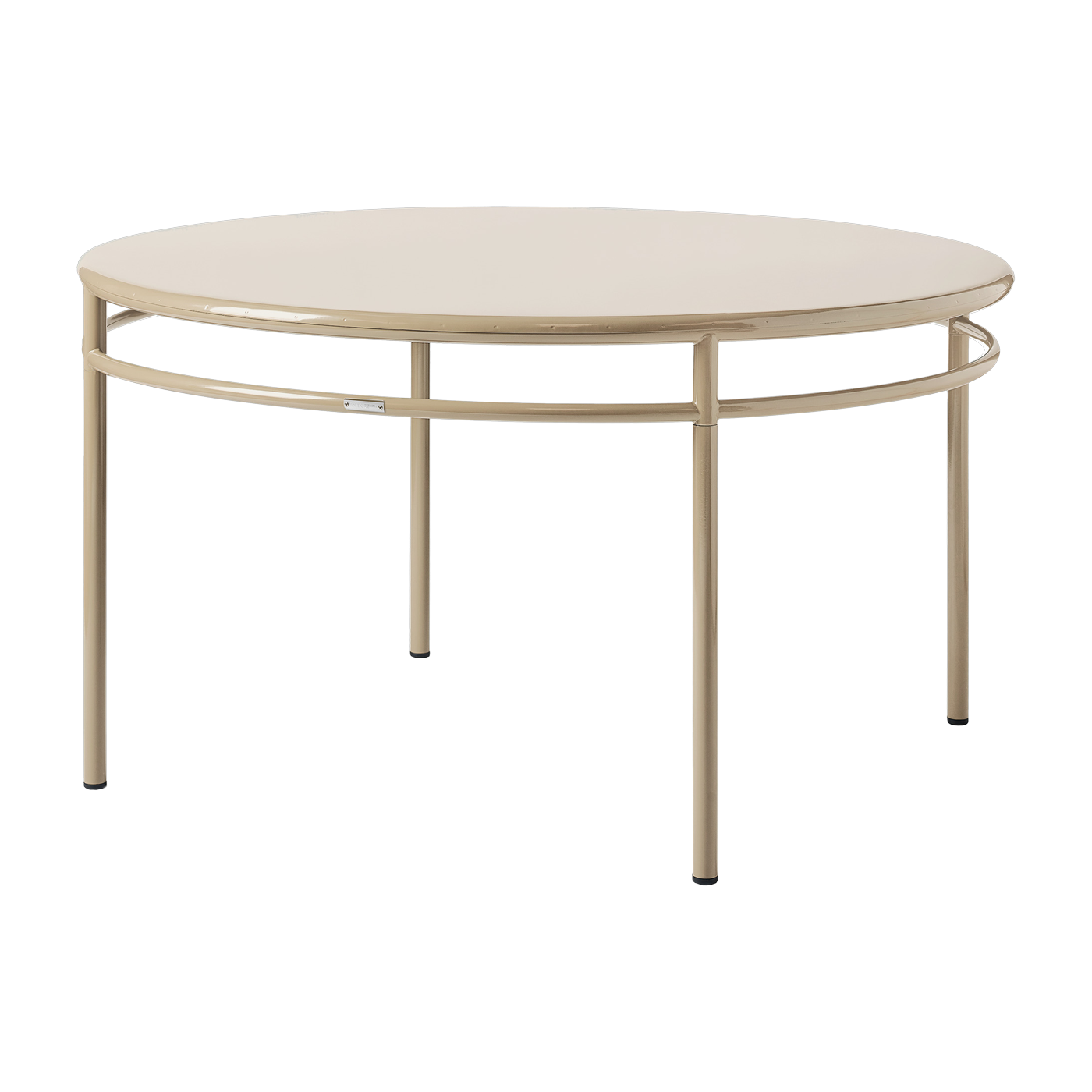 Mesa de comedor de acero gris beige ronde 140cm T37 - Tolix