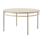 Table à manger ronde en acier gris beige 140cm T37 - Tolix
