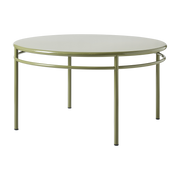 Table à manger ronde en acier vert jonc 140cm T37 - Tolix