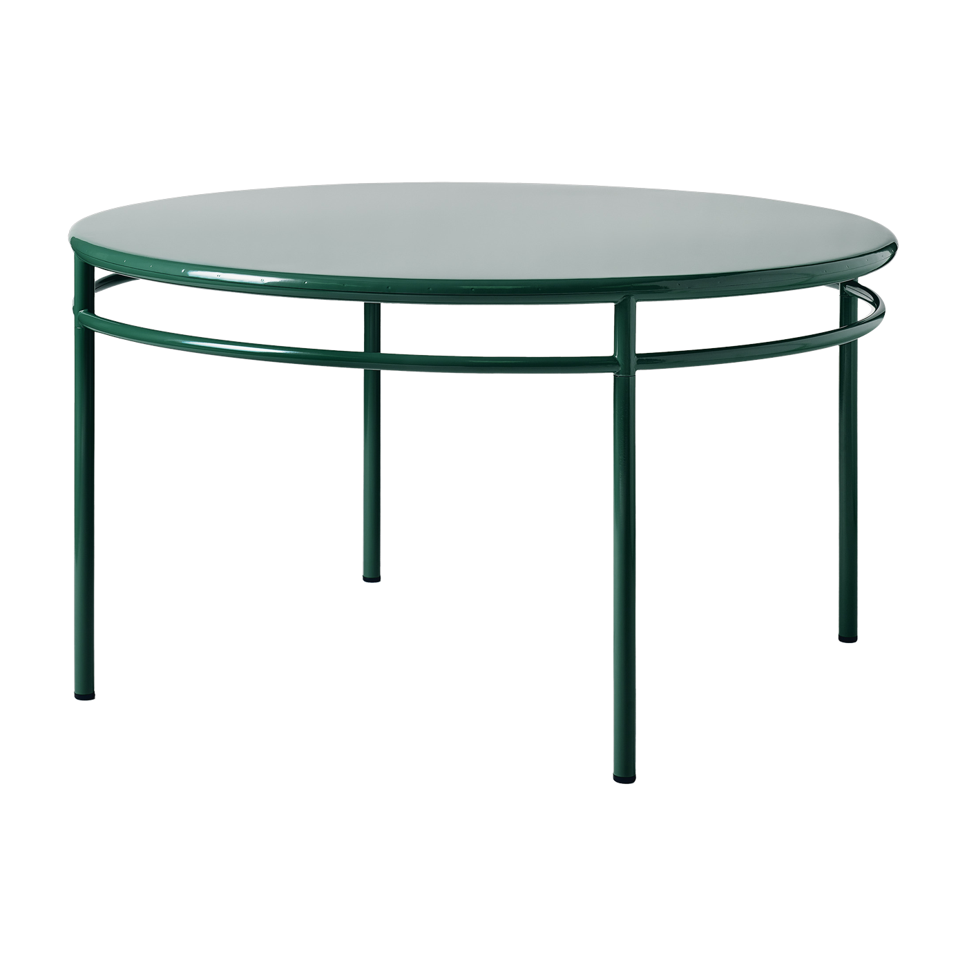 Table à manger ronde en acier vert mousse 140cm T37 - Tolix