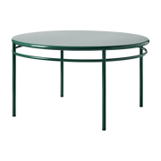 Table à manger ronde en acier vert mousse 140cm T37 - Tolix