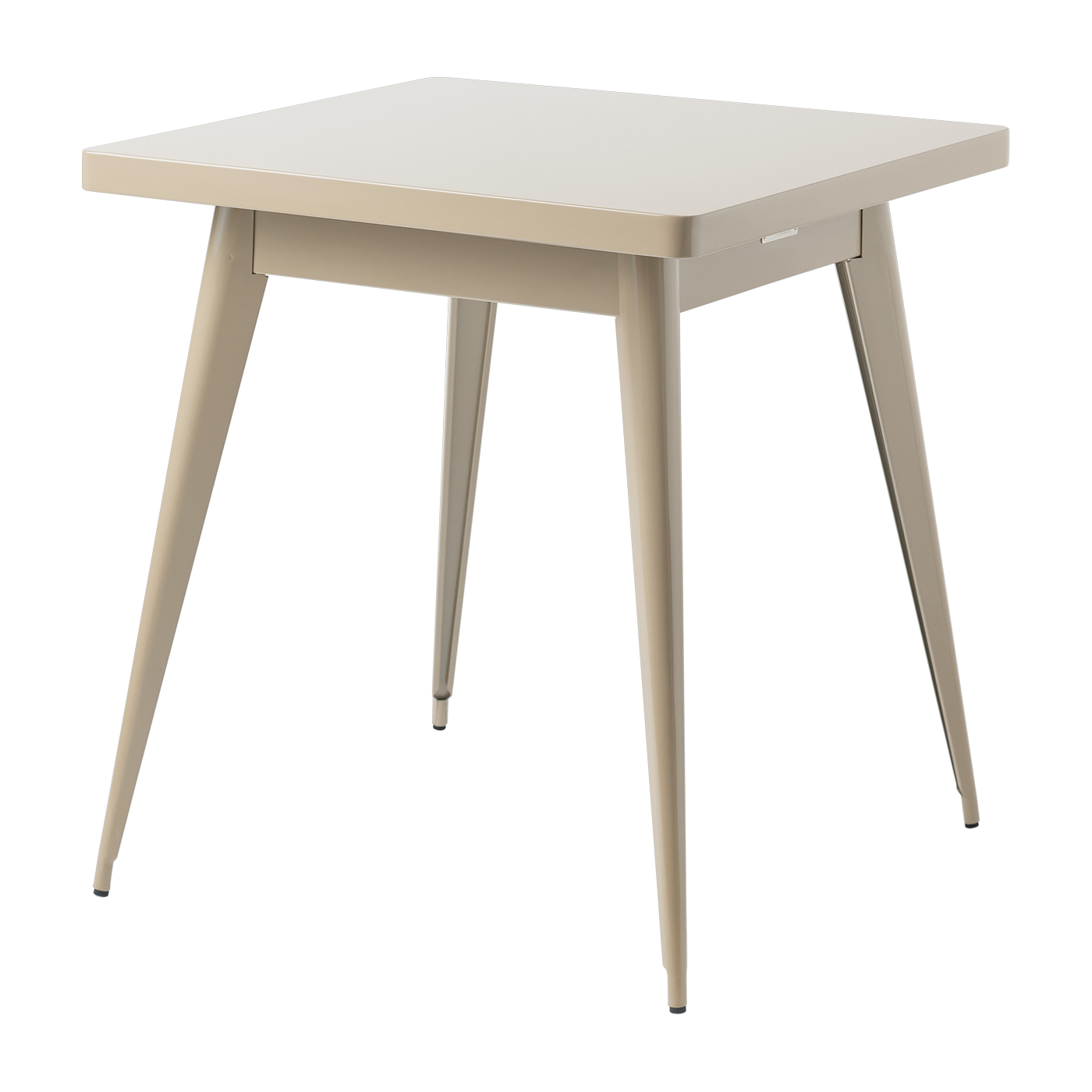 Square steel dining table 70x70cm 55 - grey beige Tolix