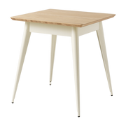 Table à manger carrée en chêne et acier blanc perlé 70x70cm 55 - Tolix