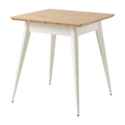 Table à manger carrée en chêne et acier blanc pur 70x70cm 55 - Tolix