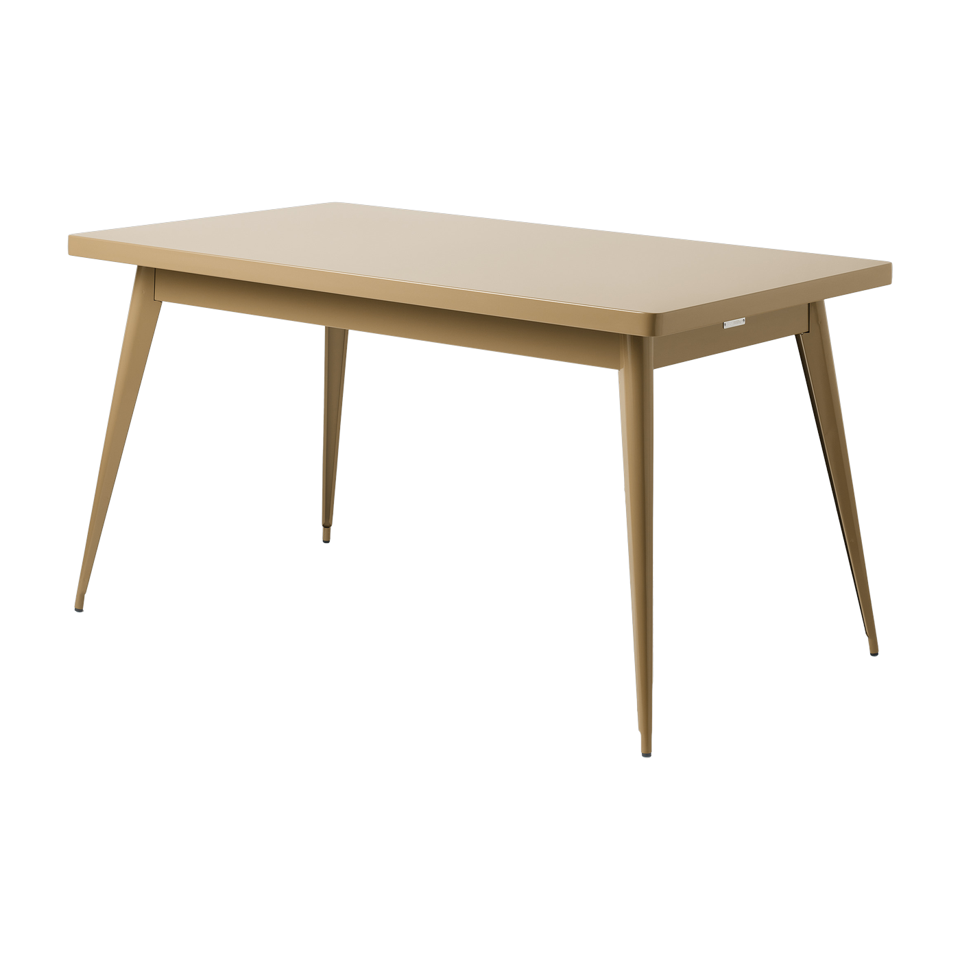 Rectangular steel dining table 140x80cm 55 - green brown Tolix