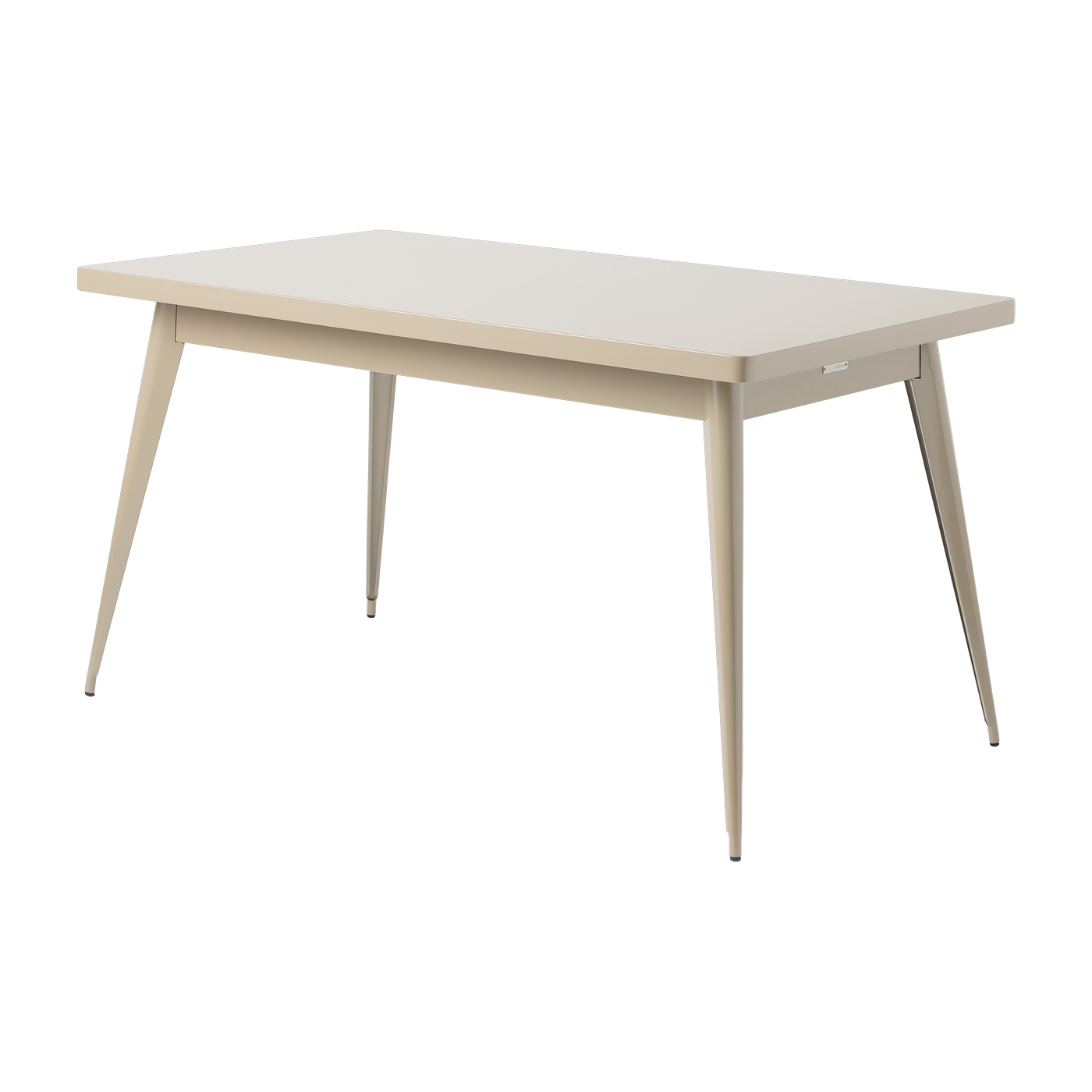 Rectangular steel dining table 140x80cm 55 - grey beige Tolix