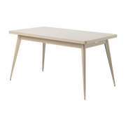Mesa de comedor rectangular de acero 140x80cm 55 - gris beige Tolix