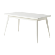Table rectangulaire  en acier blanc pur 140x80cm 55 - Tolix