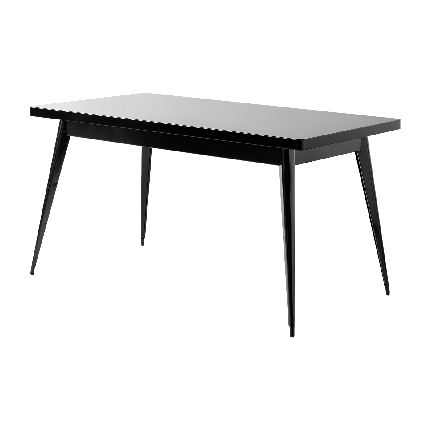 Tavolo rettangolare in acciaio nero scuro 140x80cm 55 - - Prezzo Tolix