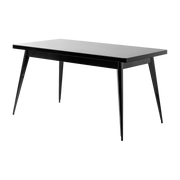 Table rectangulaire  en acier noir foncé 140x80cm 55 - Tolix
