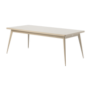 Rechteckiger Esstisch aus Stahl grau beige 200x95cm 55 - -. Tolix