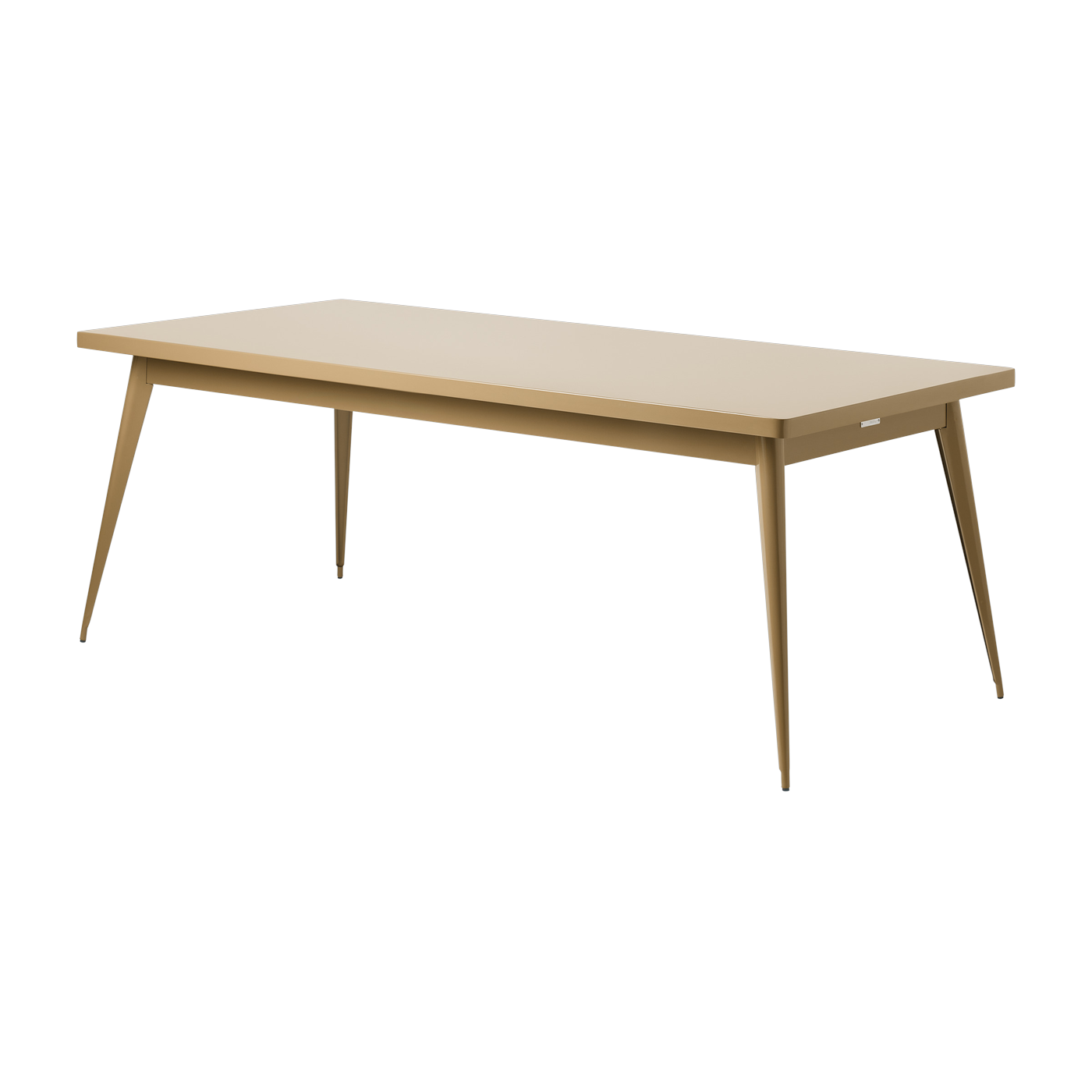 Rectangular steel dining table 200x95cm 55 - green brown Tolix