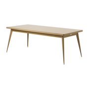 Rechteckiger Esstisch aus Stahl braun grün 200x95cm 55 - -. Tolix