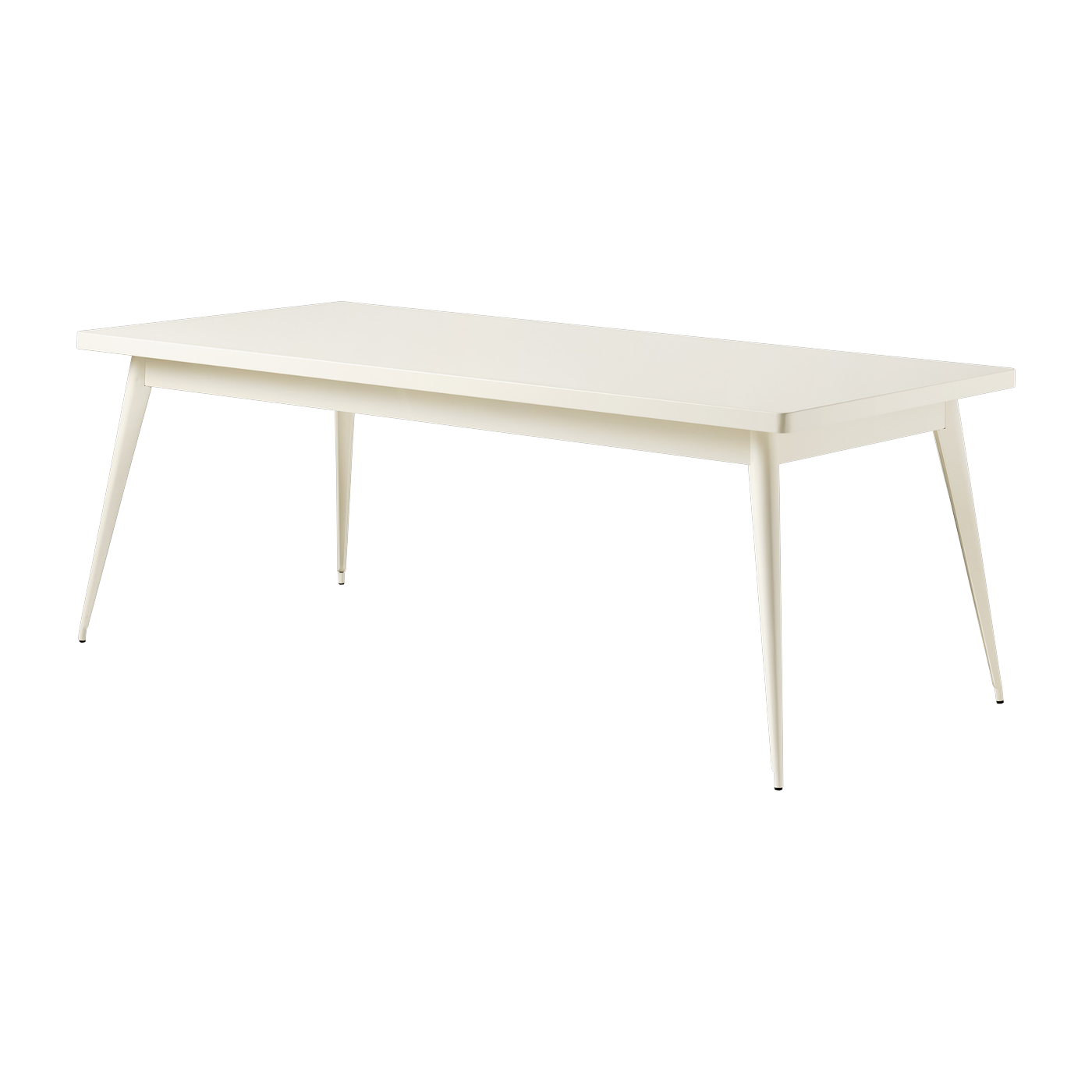 Tavolo rettangolare in acciaio bianco perlato 200x95cm 55 - - Jean Pauchard Tolix