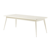 Mesa rectangular de acero blanco nacarado 200x95cm 55 - - Jean Pauchard Tolix