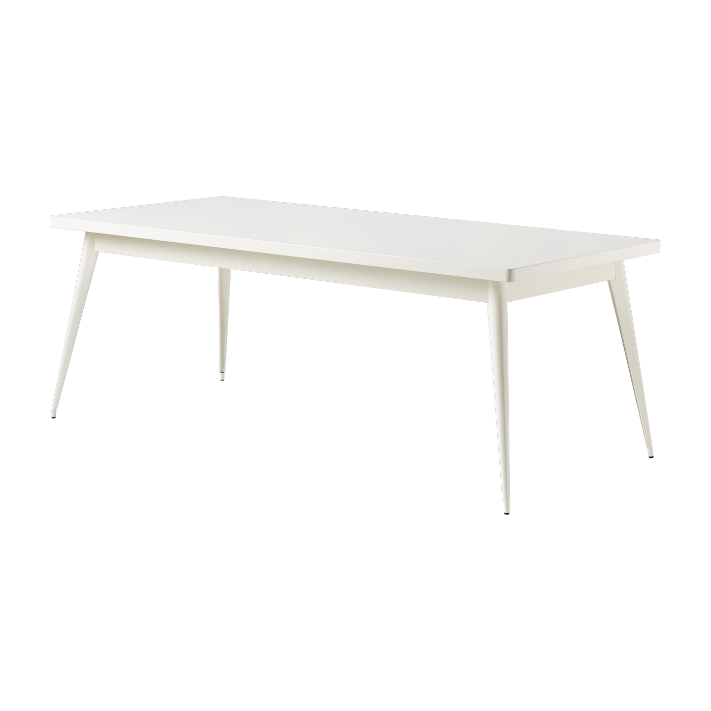Tavolo rettangolare in acciaio bianco puro 200x95cm 55 - - Design by Jean Pauchard Tolix