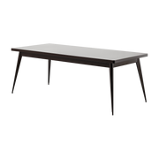 Mesa rectangular de acero marrón negro 200x95cm 55 - - Jean Pauchard Tolix