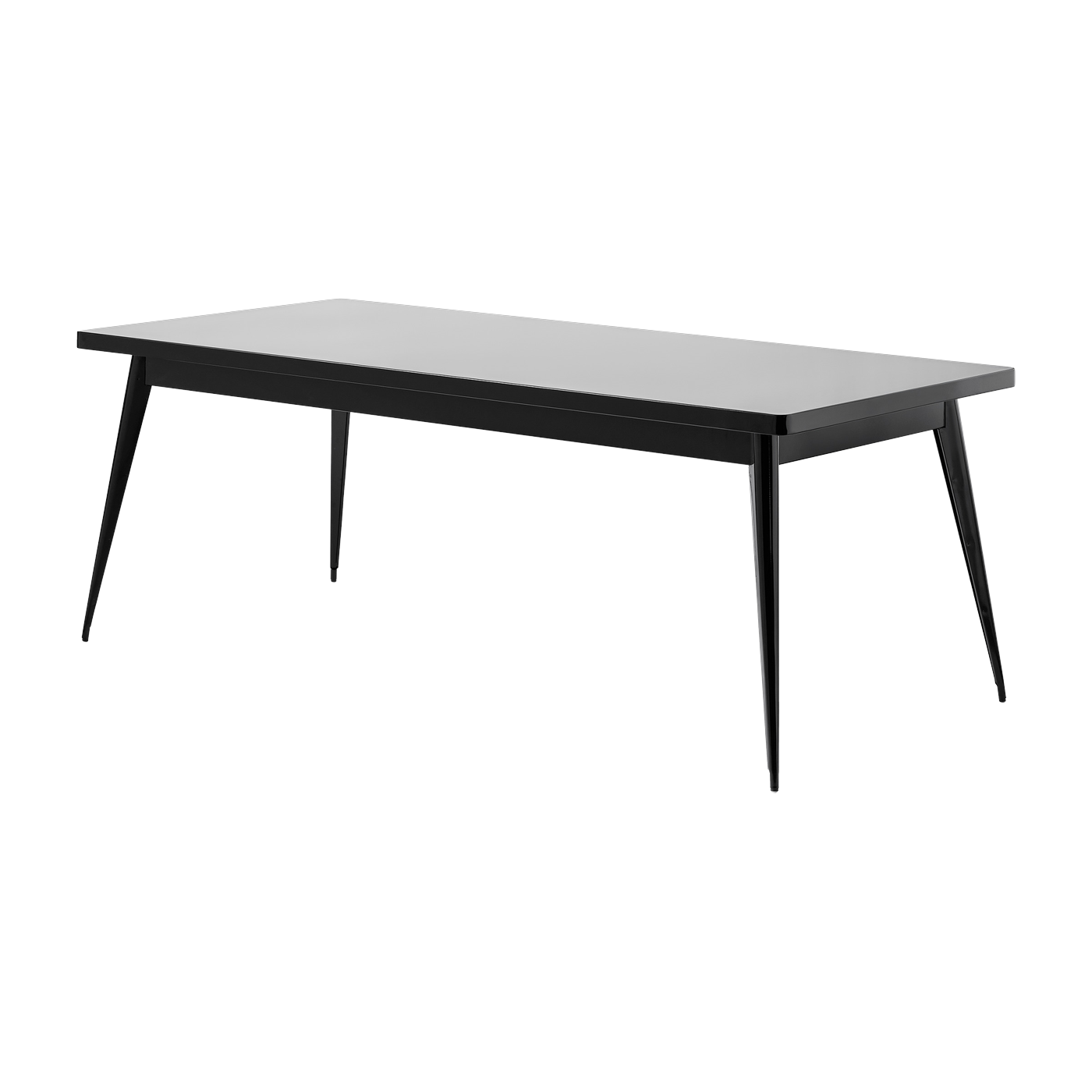 Tavolo rettangolare in acciaio nero scuro 200x95cm 55 - - Jean Pauchard Tolix