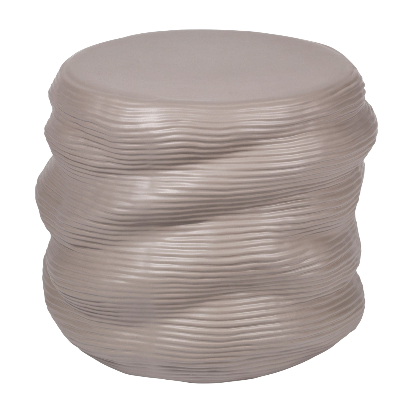 Beistelltisch aus glasiertem Steinzeug mat fungi grey 44x42cm Earthernware -. Broste Copenhagen