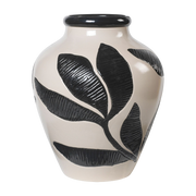 Vase dipinto à la in ceramica nera e grigia 33x40cm Herbert - Broste Copenhagen