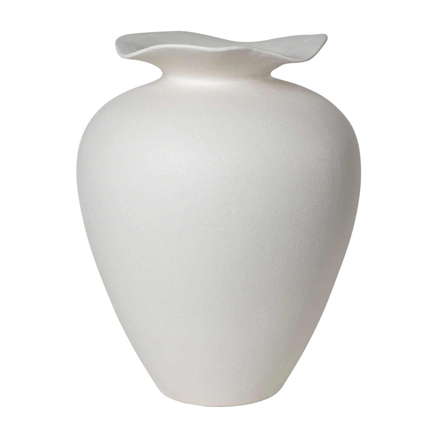 Vase en grès émaillé mat blanc cassé 33x44cm Florentina - Broste Copenhagen
