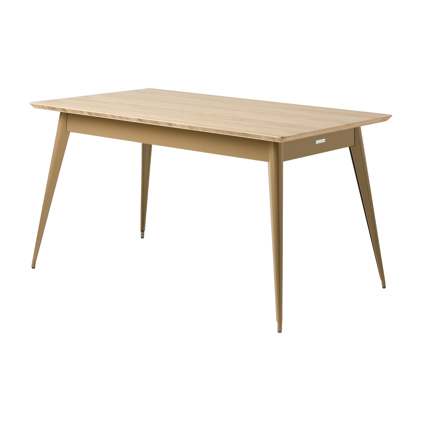 Rectangular oak and steel table 140x80cm 55 - green brown Tolix