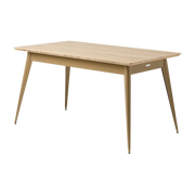 Table rectangulaire en chêne et acier brun vert 140x80cm 55 - Tolix