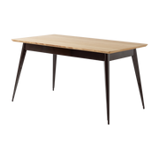 Rechteckiger Tisch aus Eiche und Stahl braunschwarz 140x80cm 55 - Tolix