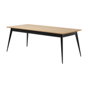 Rectangular table in oak and dark-black steel 200x95cm 55 - Tolix