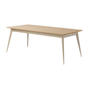 Table rectangulaire en chêne et acier gris beige 200x95cm 55 - Tolix