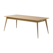 Table rectangulaire en chêne et acier brun vert 200x95cm 55 - Tolix