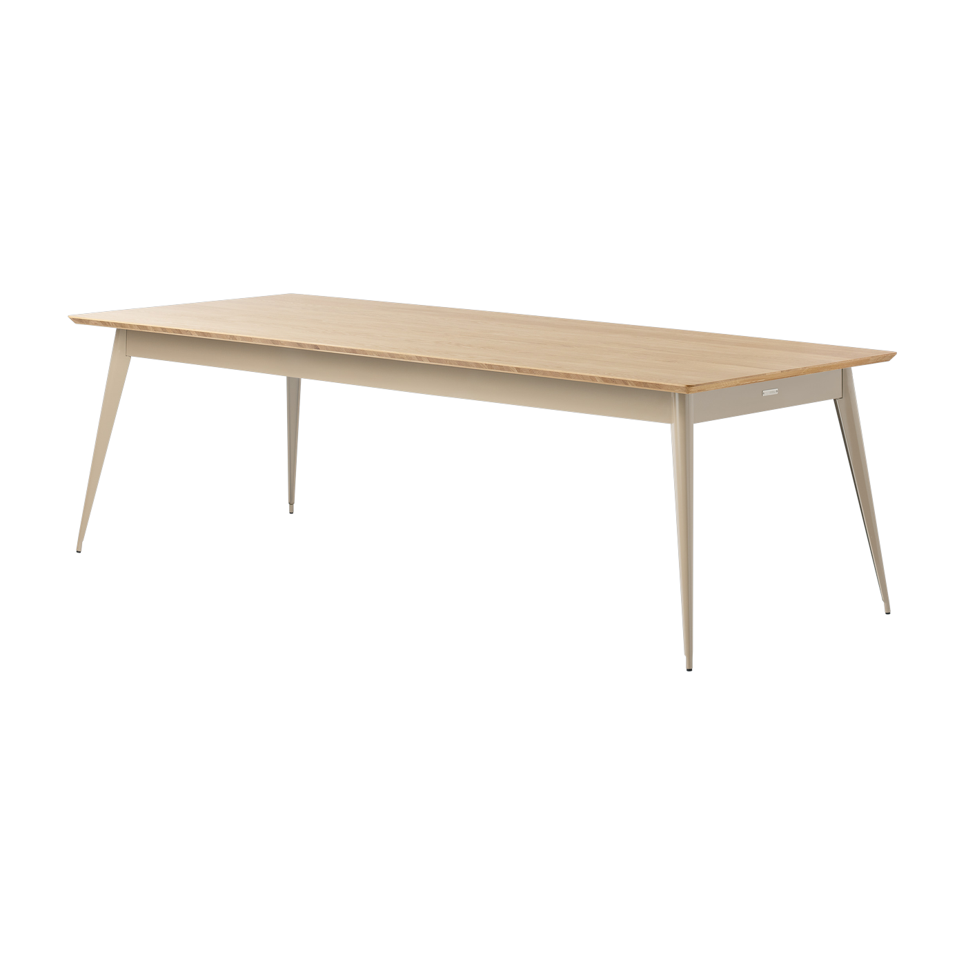 Rectangular oak and steel table 240x100cm 55 - beige grey. Tolix