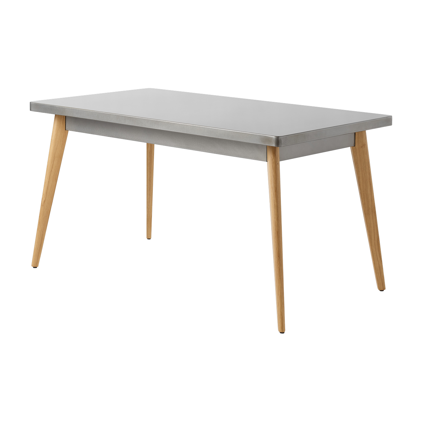 Tavolo rettangolare in acciaio verniciato grezzo con gambe in legno 140x80cm 55 - €100 Tolix