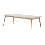Mesa rectangular de acero gris-beige con patas de madera 240x100cm 55 - - en Francia Tolix