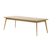 Mesa rectangular de acero verde-marrón y patas de madera 240x100cm 55 - - en francés Tolix
