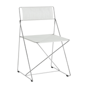 Chromed steel chair with white powder coating 50x45x77cm X- line - Hay