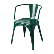Poltrona con braccioli in acciaio verde mousse AC16 - Tolix