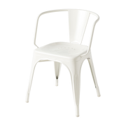 Chaise avec accoudoirs en acier blanc pur AC16 - Tolix