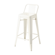 Chaise de bar de jardin en acier blanc perlé 65cm HPD 65 - Tolix