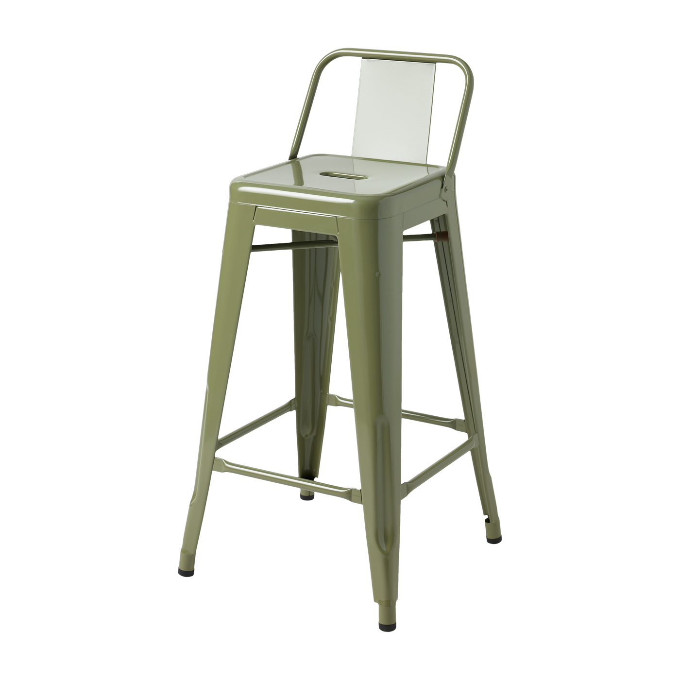 Green steel garden bar chair 65cm HPD 65 - Tolix