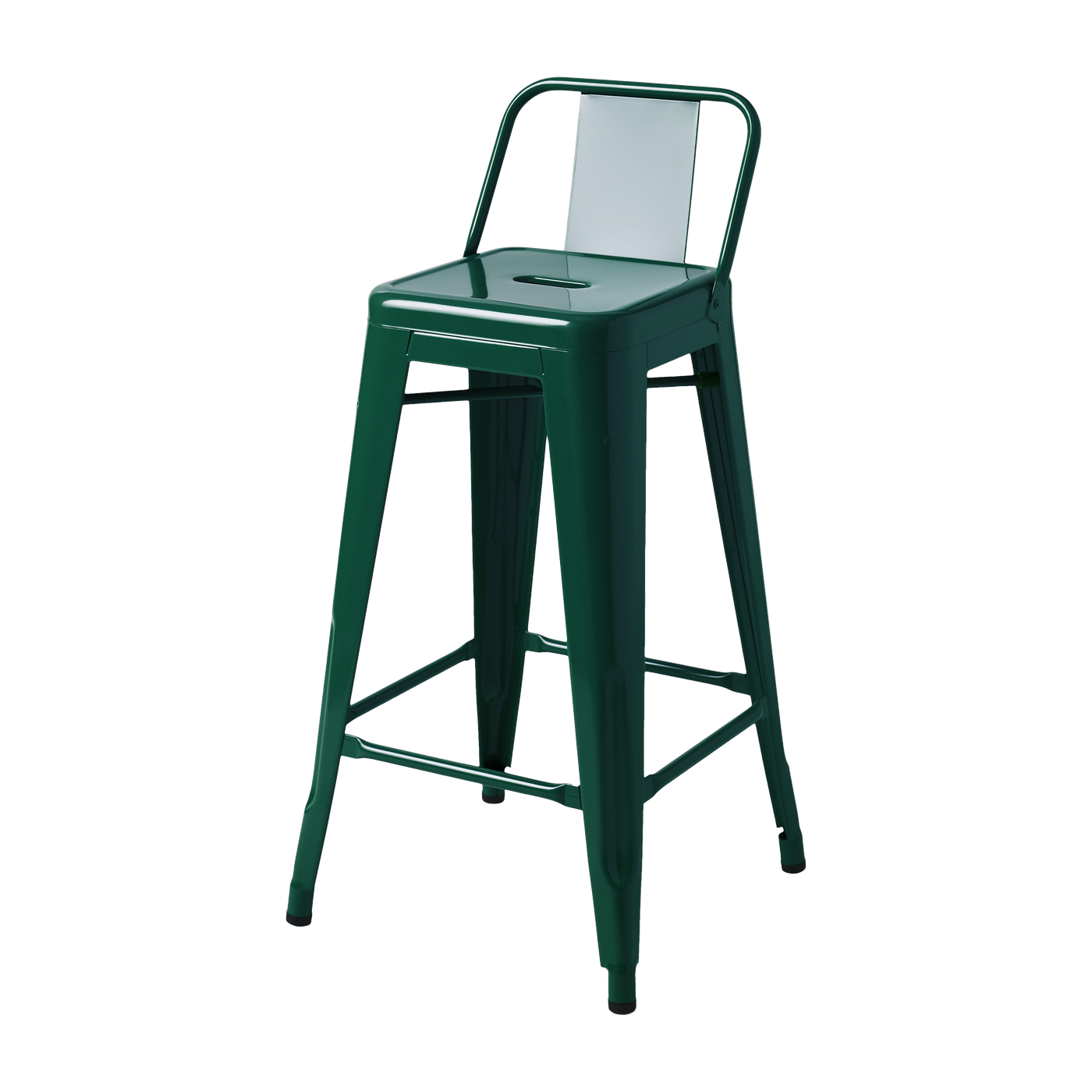 Green steel garden bar chair mousse 65cm HPD 65 - Tolix