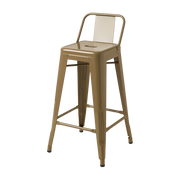 Silla de bar de acero marrón-verde 65cm HPD65 - Tolix