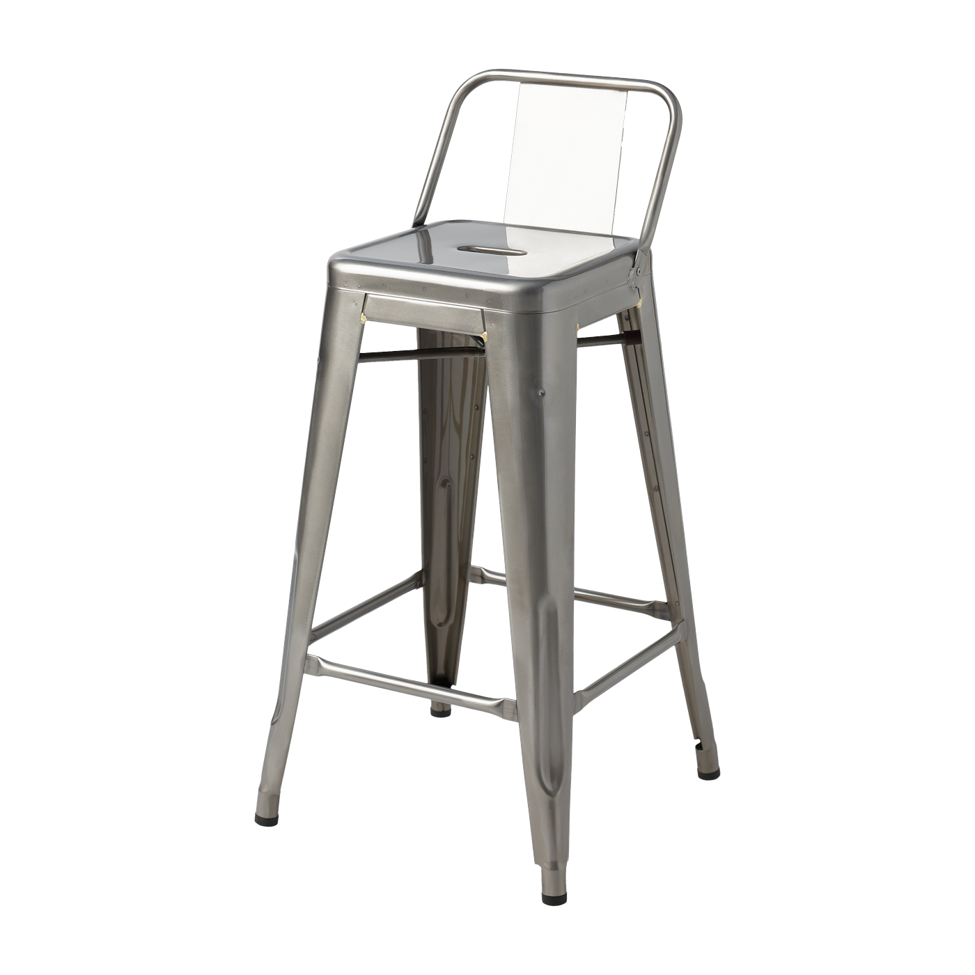 Sedia da bar in acciaio verniciato grezzo 65 cm HPD65 - Tolix