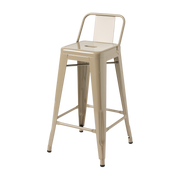 Sedia da bar in acciaio grigio beige 65cm HPD65 - Tolix