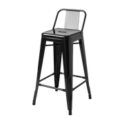 Sedia da bar in acciaio nero scuro 65 cm HPD65 - Tolix