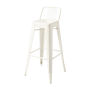 Silla de bar de acero blanco perla 75cm HPD65 - Tolix