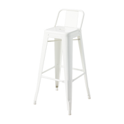 Chaise de bar en acier blanc pur 75cm HPD65 - Tolix